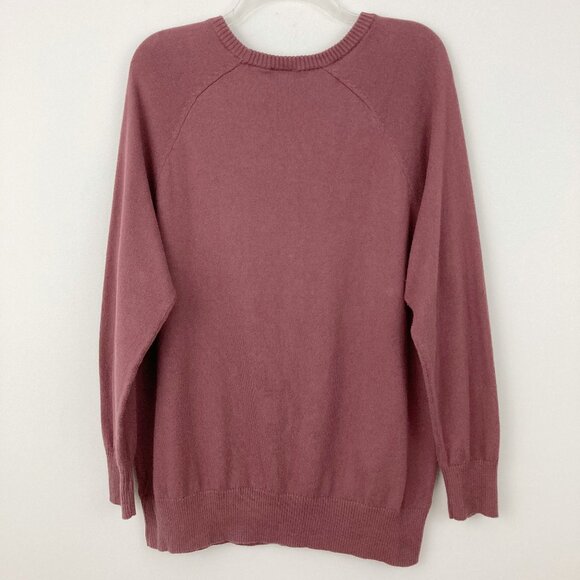 Torrid Pearl Star Pullover Crew Sweater Size 1 1X Embellished Rose Brown Cotton - Picture 2 of 6